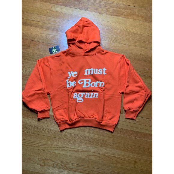 Size Large Orange Cactus Plant Flea Market Born Again Hooded